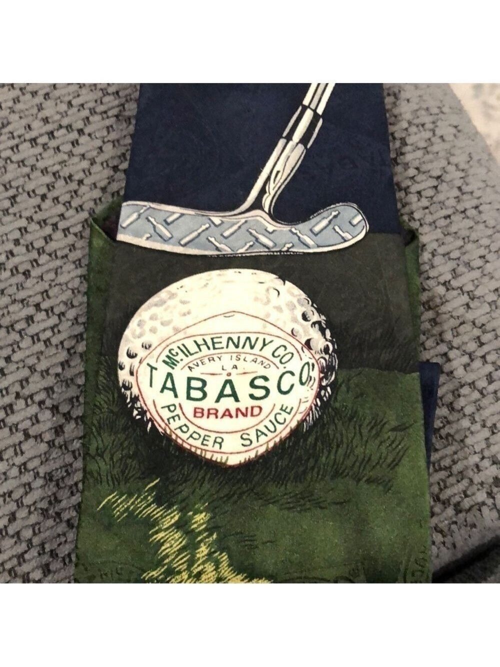 Tabasco golf themed tie.